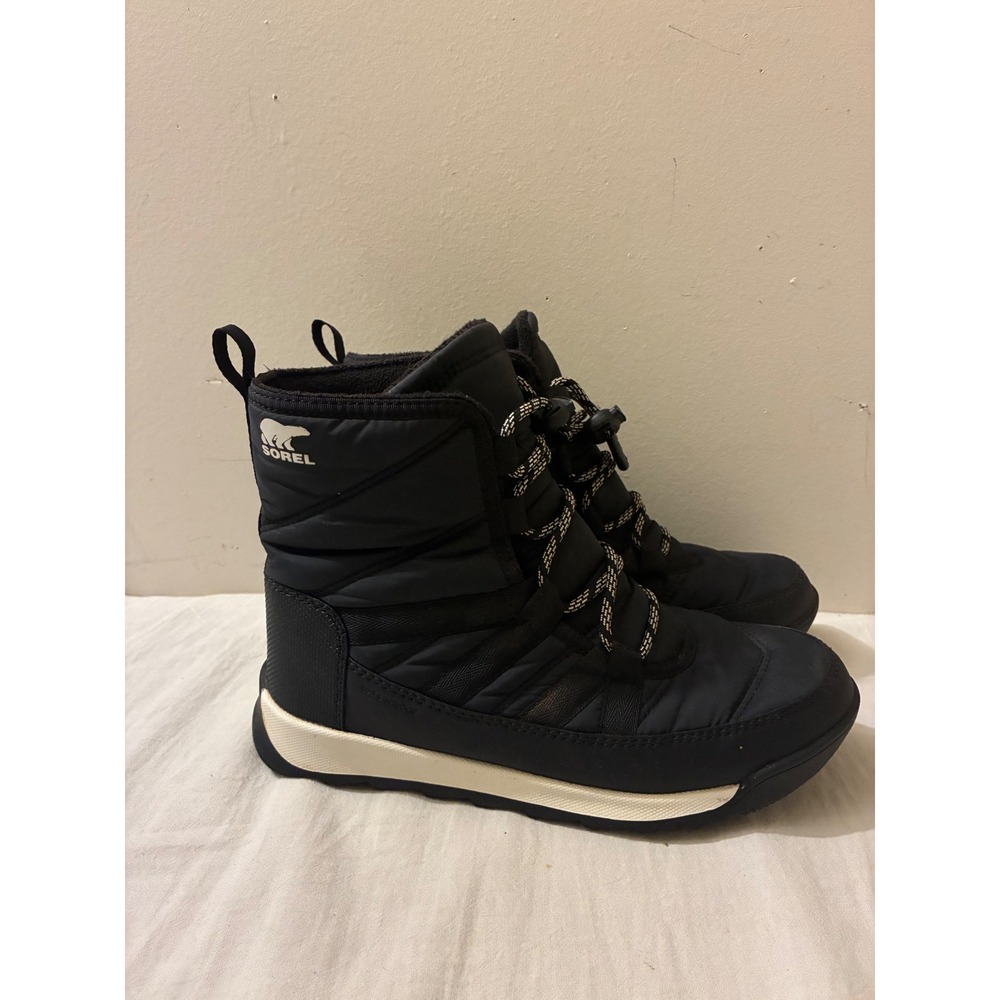 Sorel Womens Size 5 Whitney II Short Lace Black Waterproof Winter Boots Active